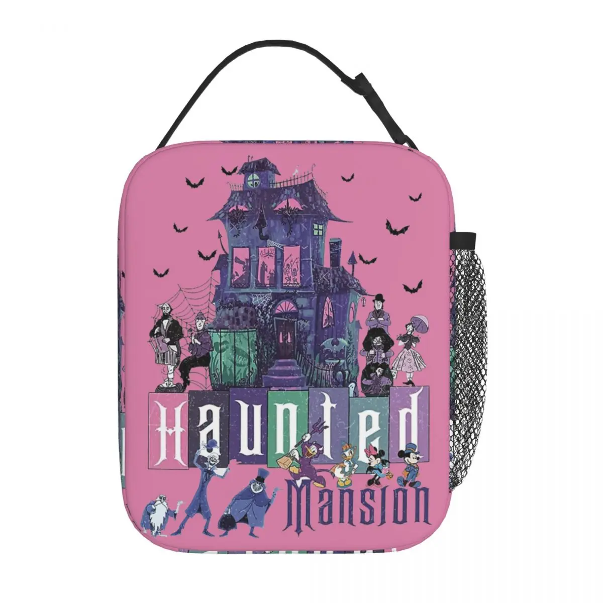 Haunted Mansion Halloween Thermal Insulated Lunch Bag for Travel Portable Food Bag Cooler Thermal Food Box