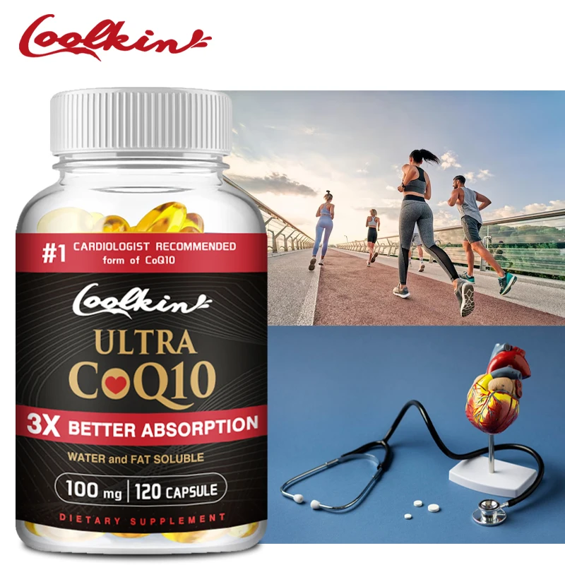

Ultra CoQ10 Capsules - Vascular and Heart Health Blood Pressure Balance Support Energy Brain Function