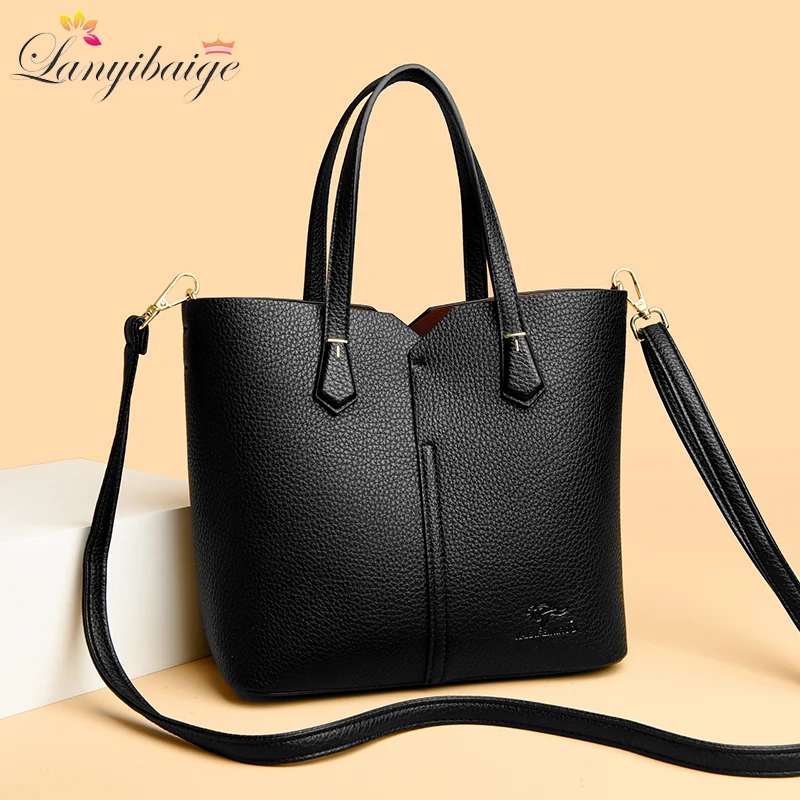 

Soft Leather Luxury Handbags Women Bags Designer Women Shoulder Crossbody Bags for Women Mom 2025 Female Top Quality Sac A Main