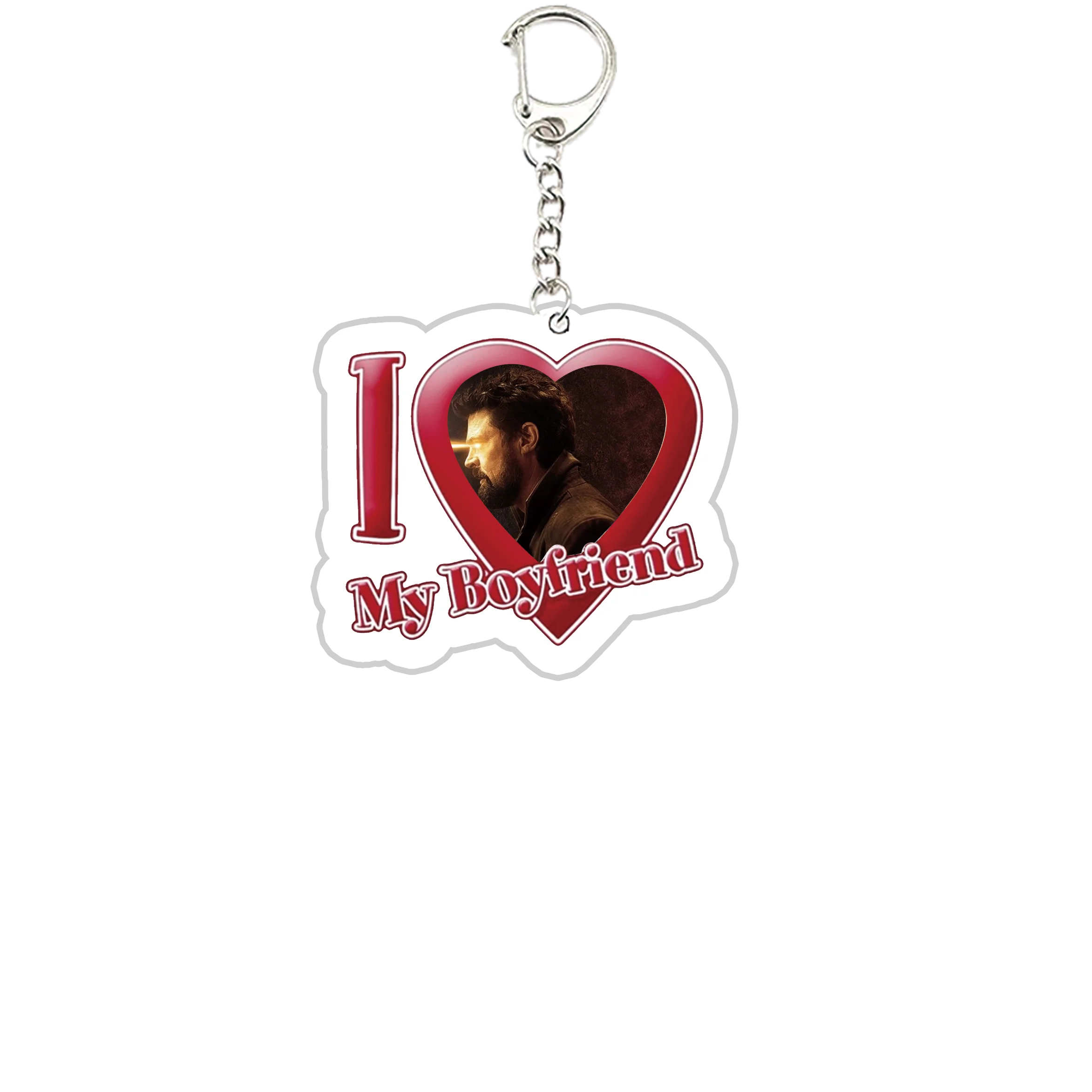 Hot TV The Boys Keychains Keyring My Boyfriend Homelander Billy Butcher Key Chain Ring Pendant Keyring Jewelry Fans Gifts