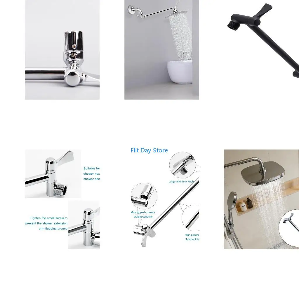 

F92C Modern Brief Shower Arm Extension For Elegant Bathroom Improve Permanent Metal Mixture Build