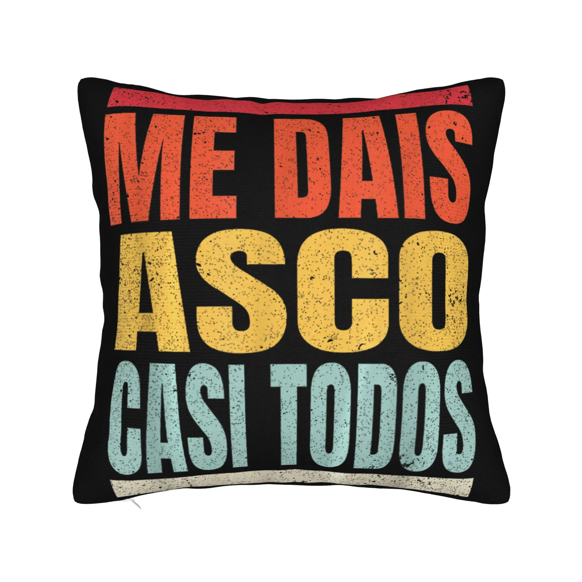 Наволочка Me Dais Asco Casi Todos с принтом, декоративная наволочка для подушки, чехол для декоративной подушки для гостиной, разные размеры