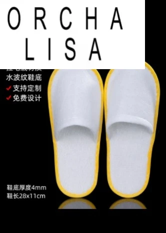 ORCHA LISA 50 Pairs Of Disposable Slippers For Hotel Floor Indoor Guest Salon Non-slip Big Size White Grey