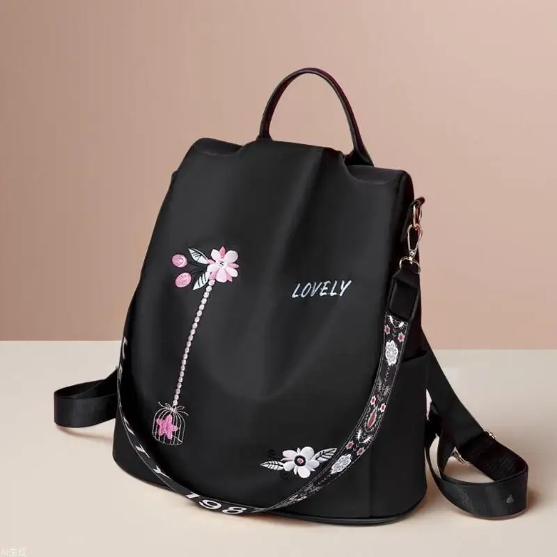 

A Starfish with Flowers Anti-Theft Ladies' Single Shoulder Bag Large Capacity Multi-Functional Backpack Crossbody Bag Schoolbag