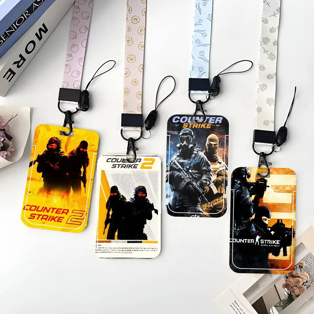 Counter-Strike Cs 2 Vintage Porta Tessera Protettivo Per Carte D'identità, Tessere Scolastiche, Tessere Di Accesso, Tessere Per Autobus E Tessere Per Pasti, Con Apertura A Scorrimento Facile