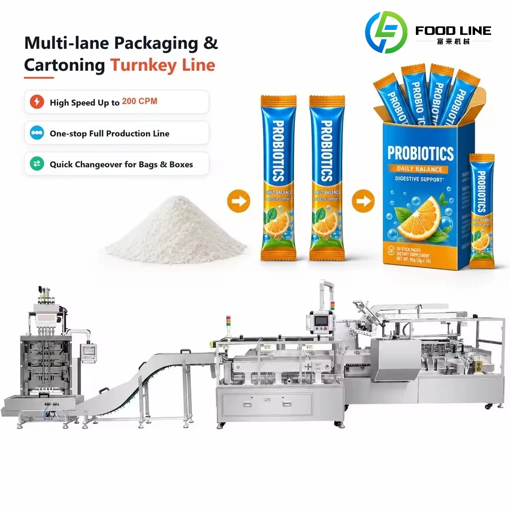 Powder Pouch Packing Machine Auto Multi Lane Non-Woven Fabric Sachet Packer 0.3g 0.5g Small Dose Filling Packaging Equipment