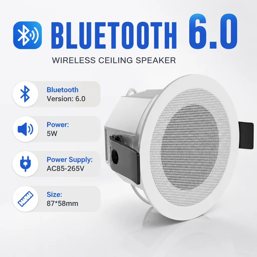 2 inch mini home audio Bluetooth Ceiling Speaker Stereo sound Indoor music speakers High Quality Sound Background music system