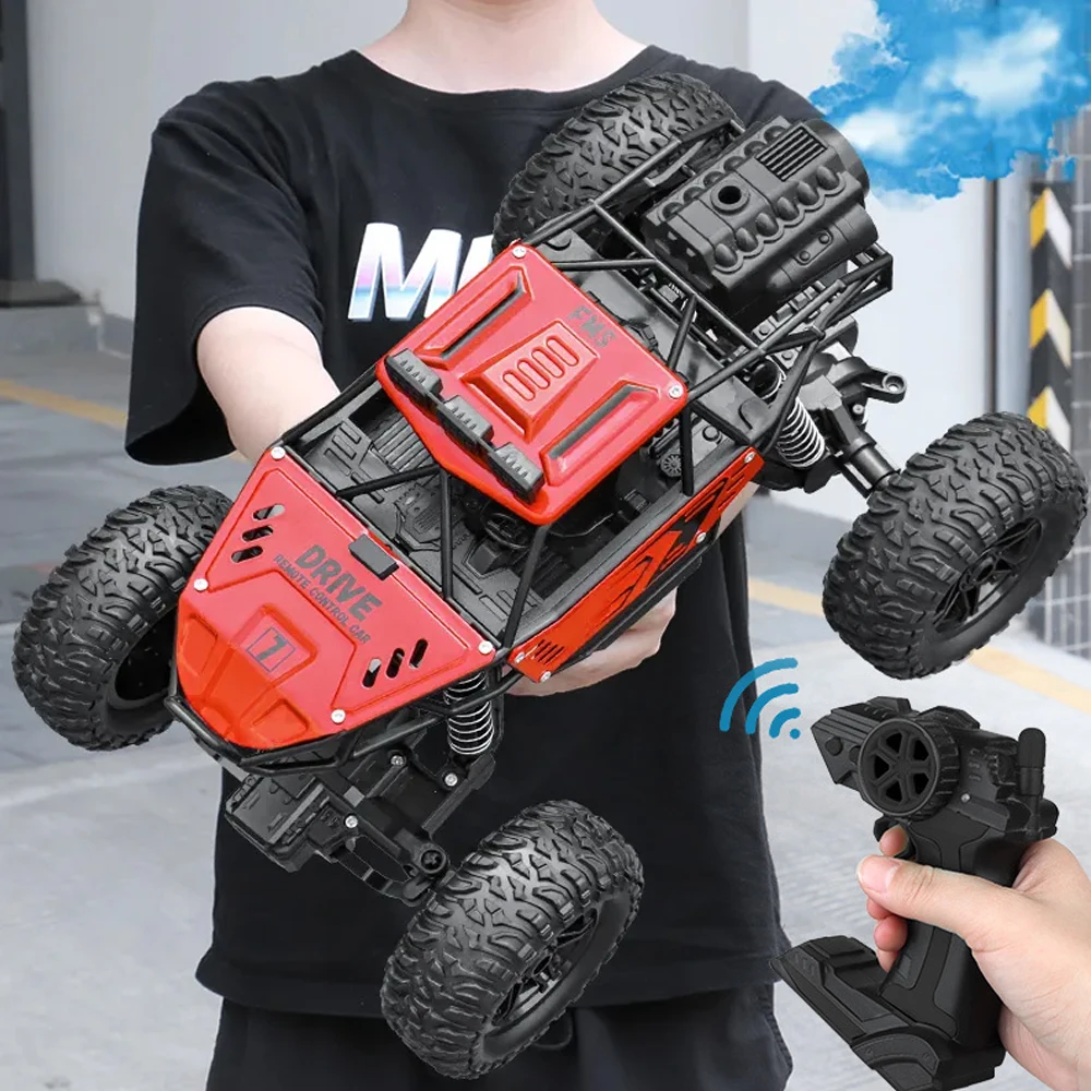 Big 4/6WDRC CAR with Led lights 2.4G Cross-country Climbing Spray Racing Car Remote Control Electric Car Fall Resistant Boy Toys
