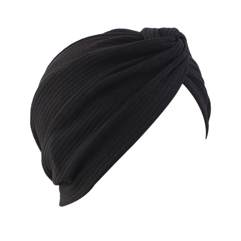 New Women Muslim Turban Hijabs Elastic Folding Cross Knotted head wraps bonnet muslim Headscarf Headwear Bandanas Instant Cap