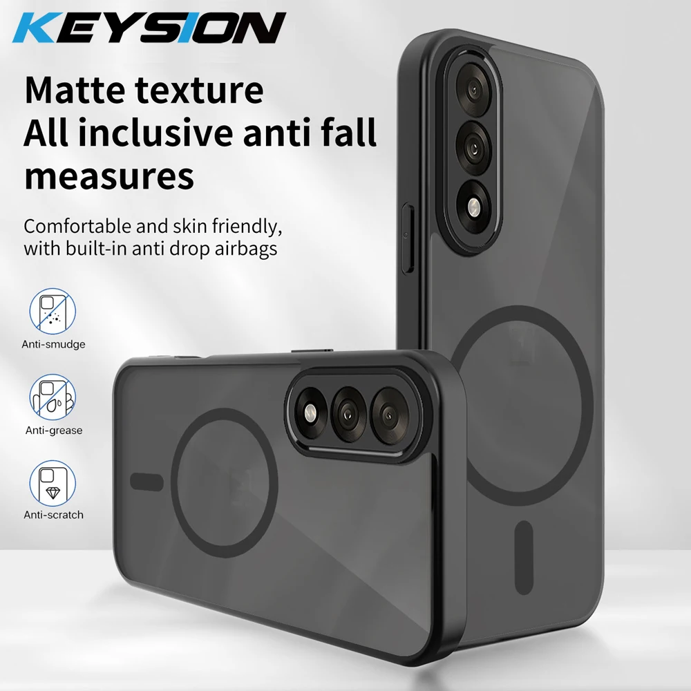 

Магнитный чехол KEYSION для OnePlus Nord 5, силикон + ПК, матовая полупрозрачная противоударная задняя крышка для OnePlus 1 + Nord 5 5G