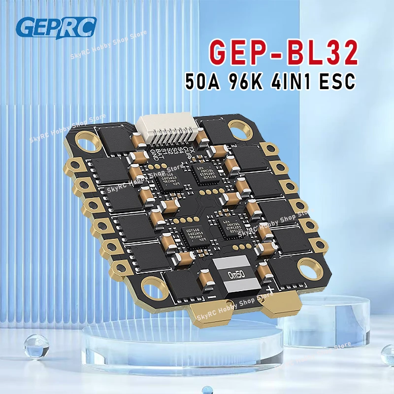 

GEPRC GEP-BL32 50A 96K 4IN1 ESC - Support Dshot 150/300/600 AM32 Barometer Data Record for FPV Racing RC Models