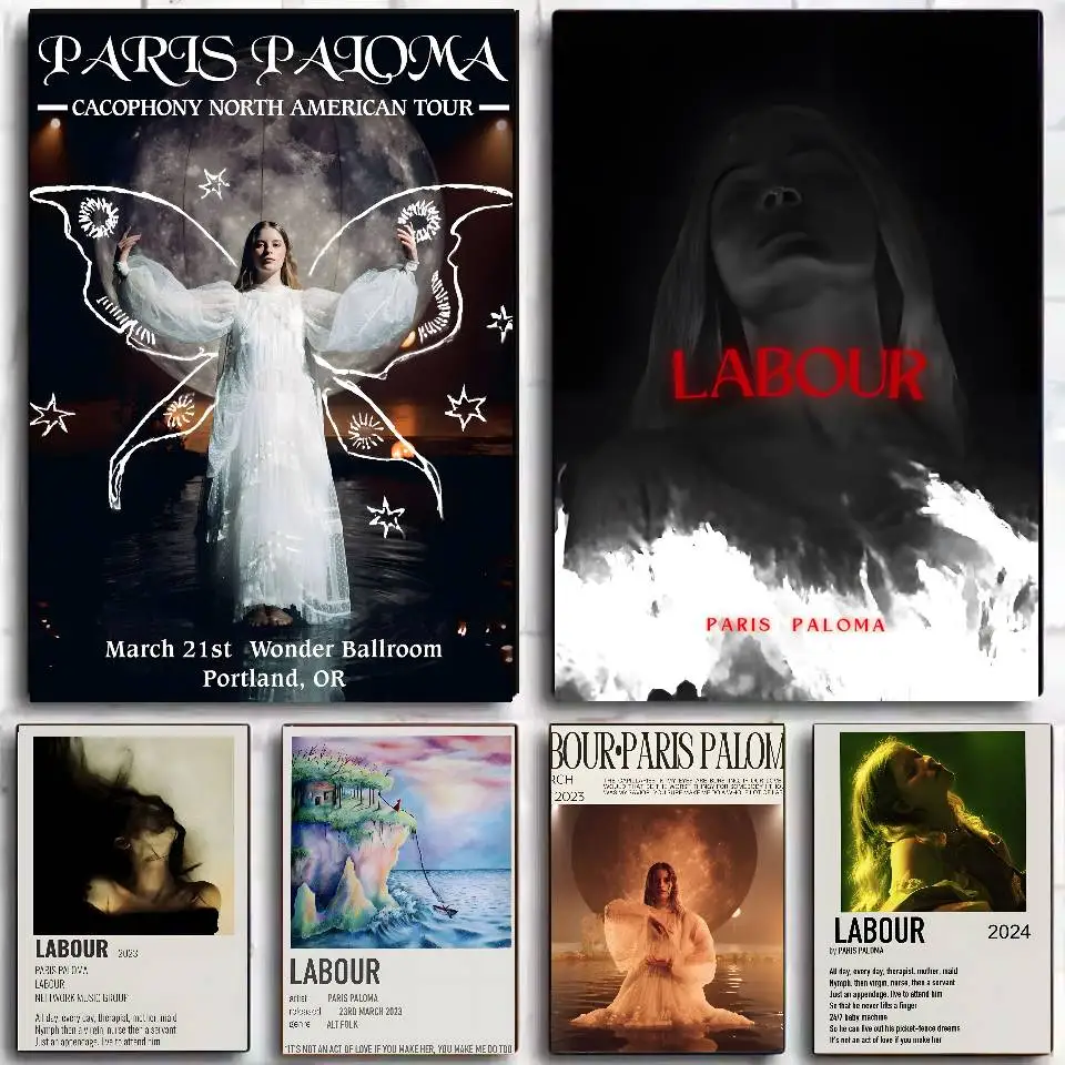 P-Paris P-paloma L-labour Poster Aesthetic Prints and Posters Wall Art Retro Painting Home Room Cafe Club Dorm Wall Decor