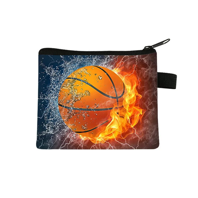 New Basketball Coin Purse Children Mini Portable Small Bag Student Short Casual Large Capacity Storage Bag Coin Purse Men Wallet