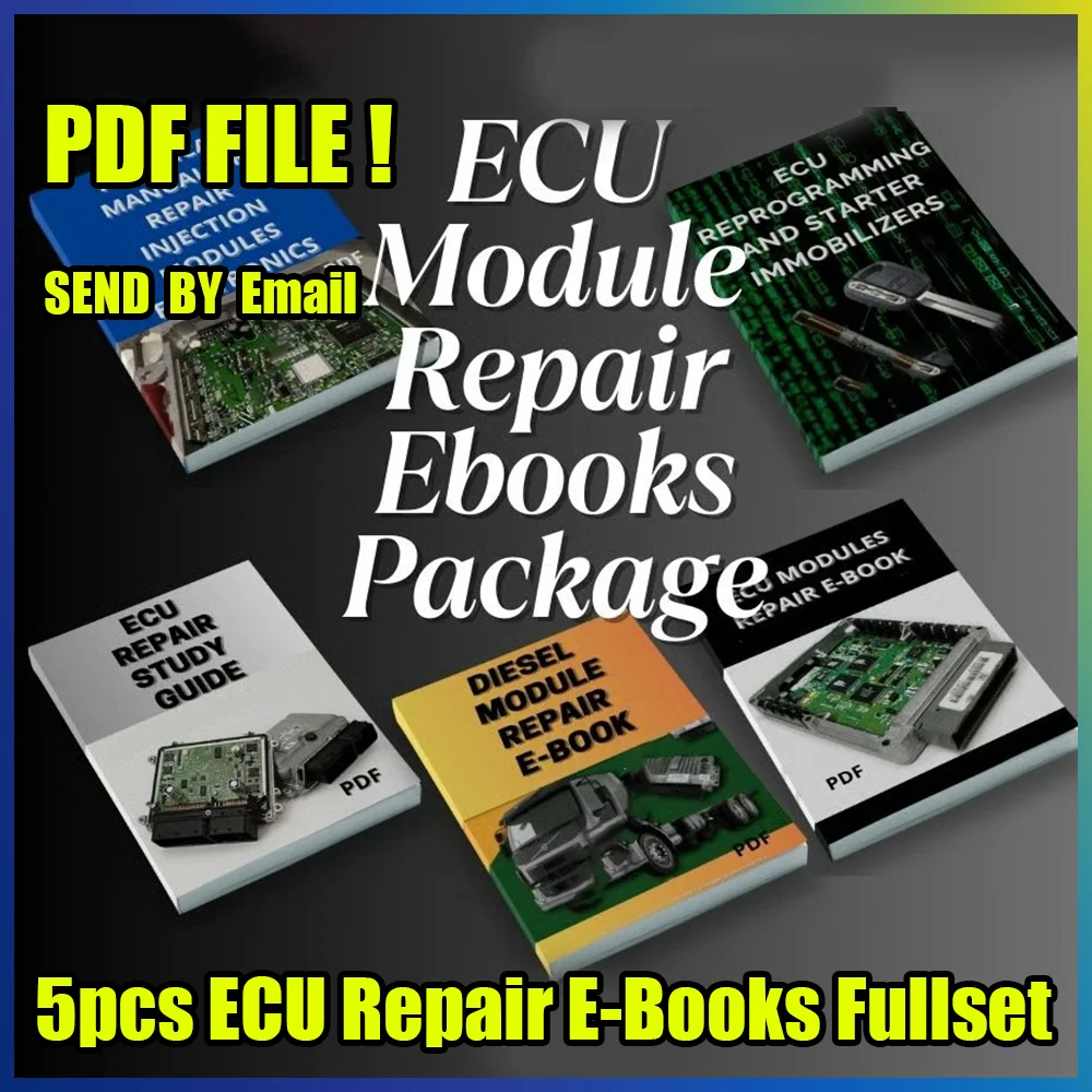 

5pcs ECU Repair E-Books Fullset Study Guide PDF File ECU Modules Reprogramming Course for Workshop Car Truck Diagnostic Helper
