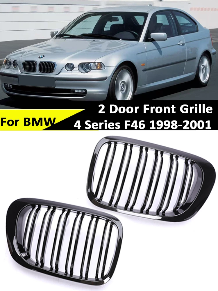 

Front Bumper Intake Lower Kidney Grille For BMW 3 Series E46 1998-2001 2 Doors 325i 320i 330i M Style Racing Black Grill OEM