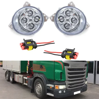 Pop For Scania G440 G450 P410 Car Front LED Fog Lights Fog Light Headlights With Plug 1931614 1931613 Car Accessories