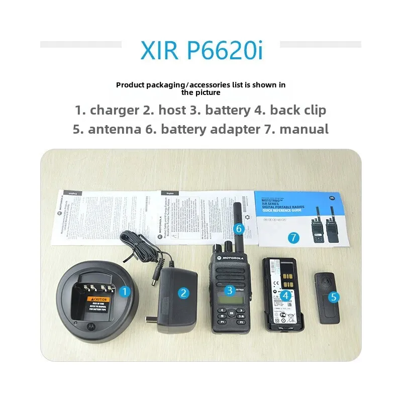 Motorola XIR Series Handheld Digital Intercomunicador Powerful Compatible With Large Power Intercomunicadores P6620i