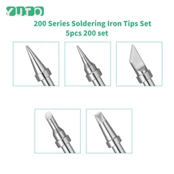 5pcs 200 Series Copper Lead Free Soldering Iron Tips For 936/937/938/969 Soldering Station Soldering tools