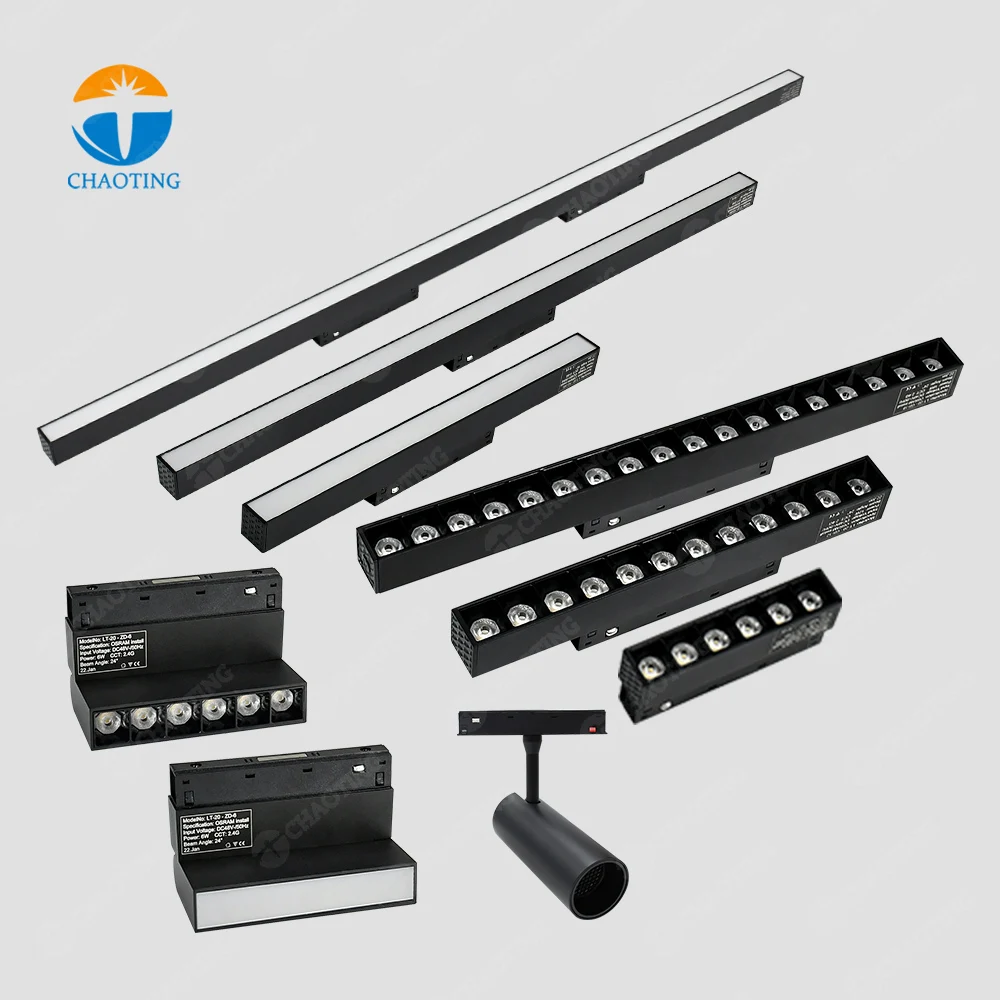 Factory Custom 30W 40W 50W COB Magnet LED Track Light Aluminum Magnetic Track Light System Track Lighting Manufacturer