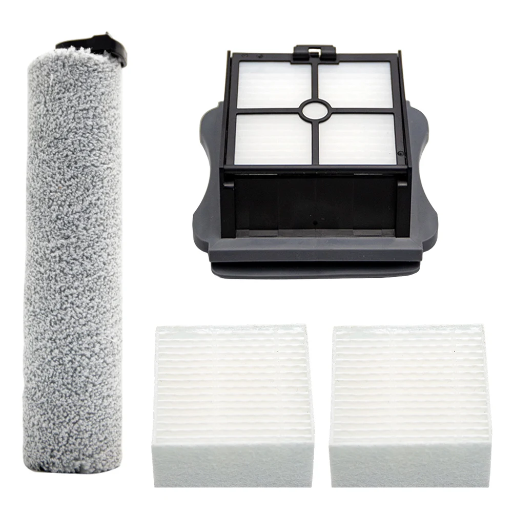 Roller Brush Kit For Mamibot For Flomo III For Neatsvor T35 For T30 With HEPA Filter Sponge Nylon Main Side Replacement Parts