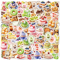 30pcs Blueberry Cheese Strawberry Cake and Other Food Themed Stickers Decorated Laptop Water Bottle Skateboard Classic Toys