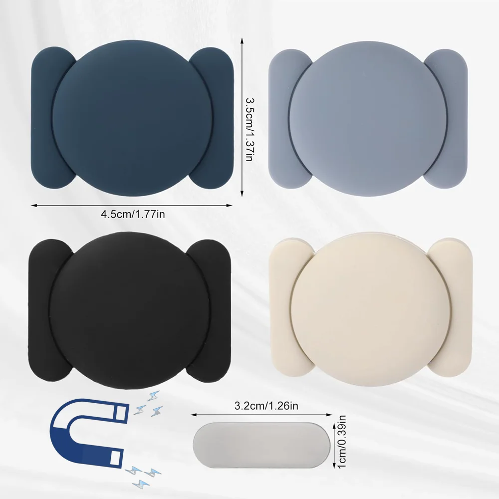 

1 шт. Магнитный держатель-чехол для Airtag, черный силиконовый защитный чехол с магнитом для Airtag, для металлических поверхностей, автомобиля, велосипеда, грузовика