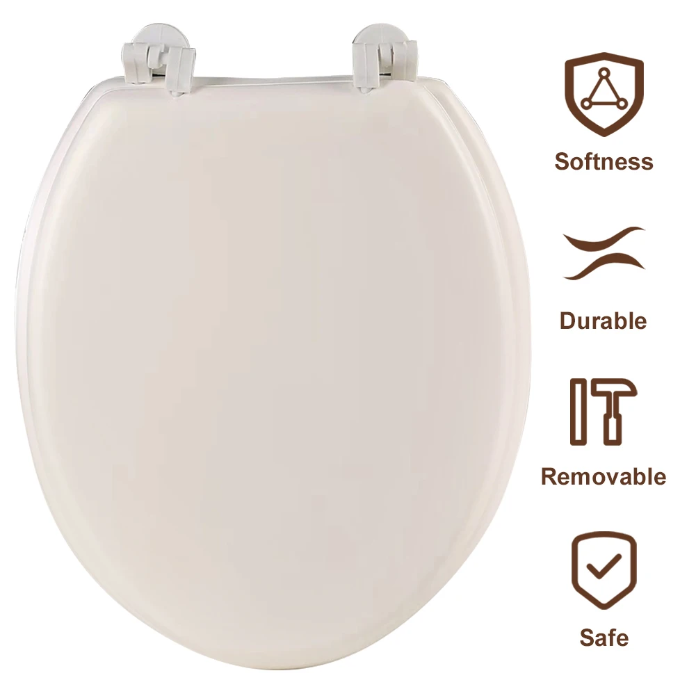 Potty Seat Toilet Soft Lid Bathroom Replacement Cover Seats Soft Close Cushion Quick-Release for Bathroom Seats Standard Toilets