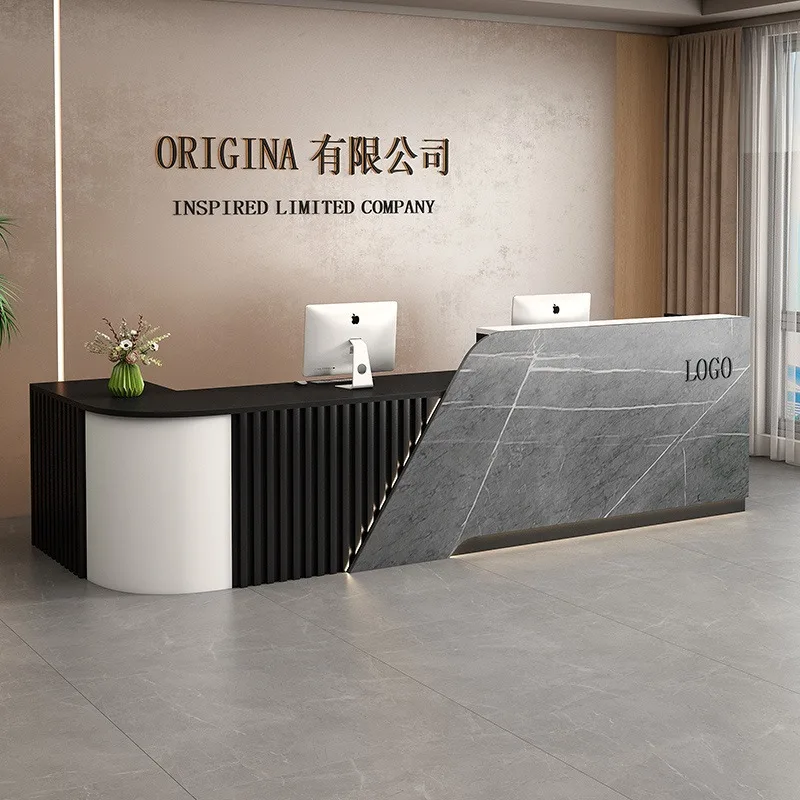 

Luxury Simple Reception Desks Modern Salon Office Reception Desk Cashier Beauty Escritorio De Recepcion Commercial Furniture