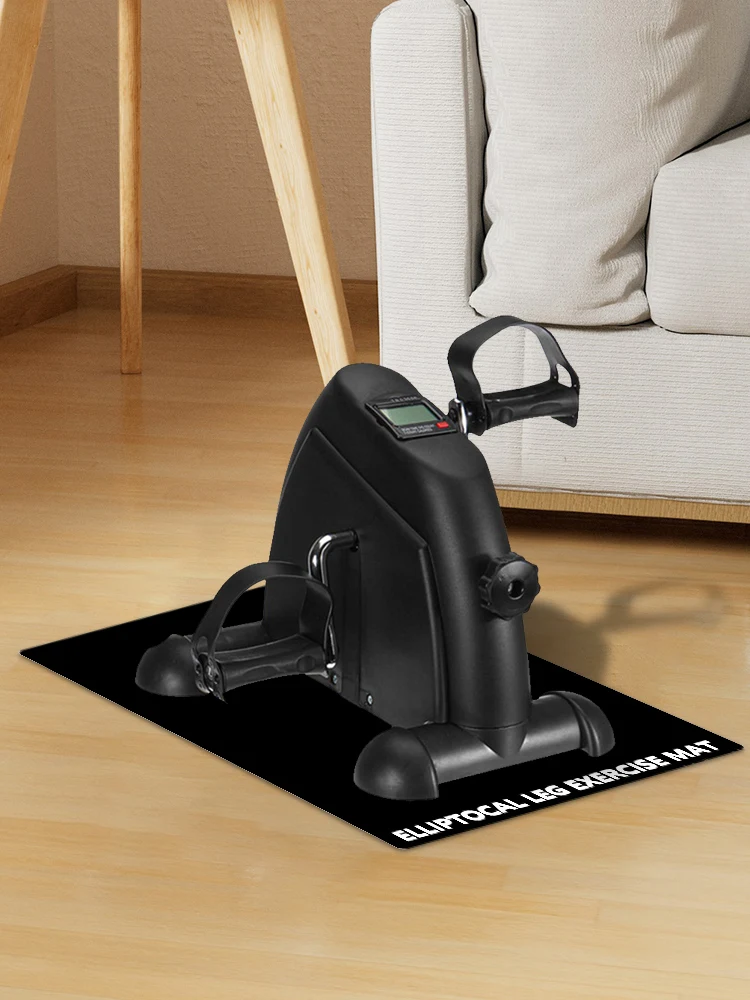 Ellipse Leg Exerciser Machine Mat Under Desk Elliptical Mat Soft Non-Slip Workout Mat Protects The Floor for Fitness Sports