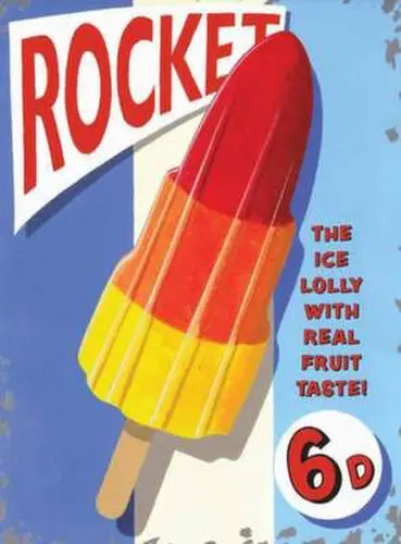 Rocket Lolly Metal Wall Sign (2 sizes - Small / Large)