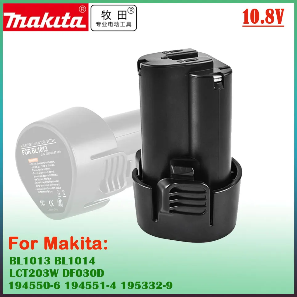 

Makita 10.8V 3.0Ah Real Capacity Li-ion Battery for Makita BL1013 BL1014 BL1013 BL1014 LCT203W 194550-6 194551-4 195332-9 DF030D