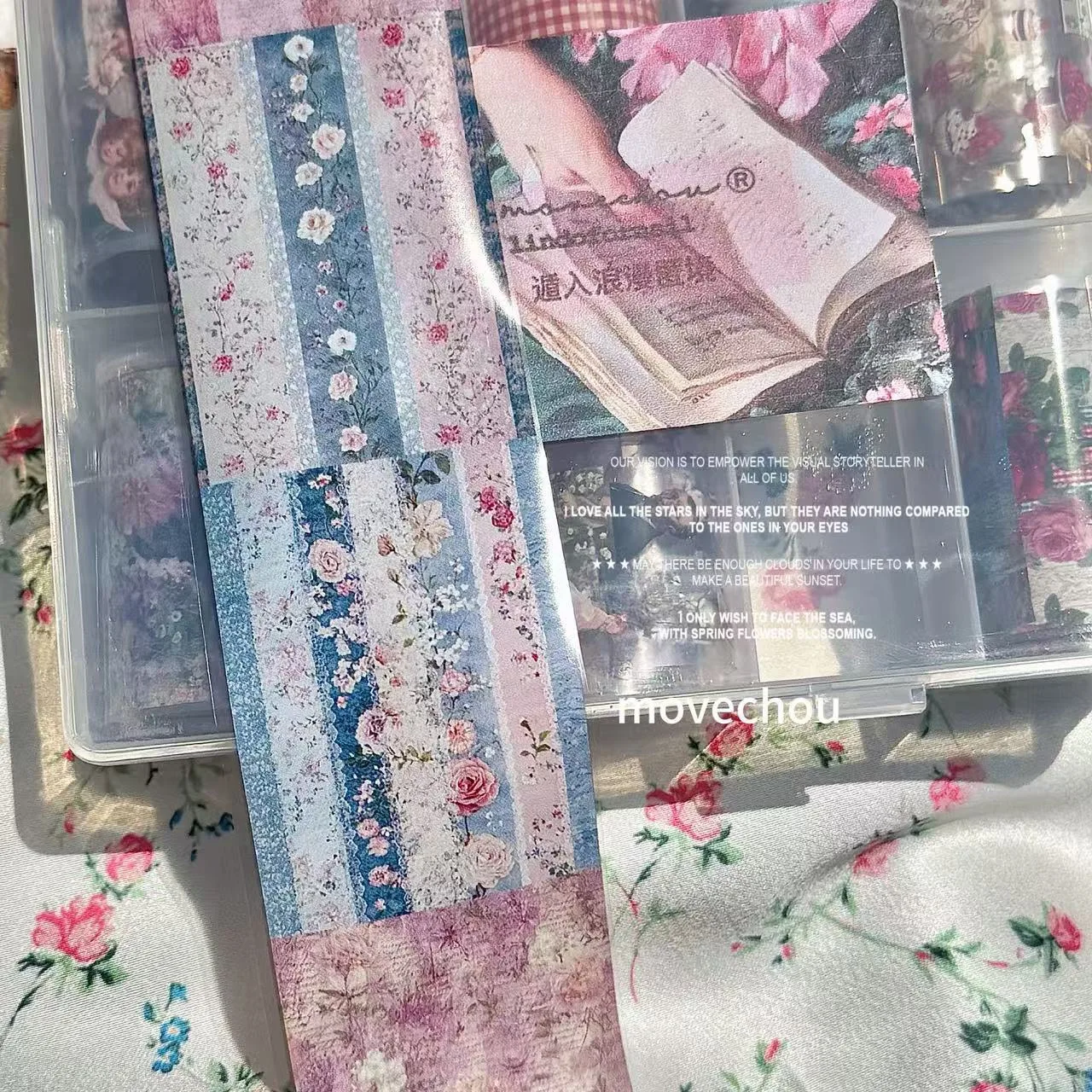 1 Box Blumen-Nagelfolien für Transferpapier, Florale Slider, Engel- und Schmetterlings-Nagelwraps, Schwan-Barock-Nagelkunst-Dekorationen – Detail 8