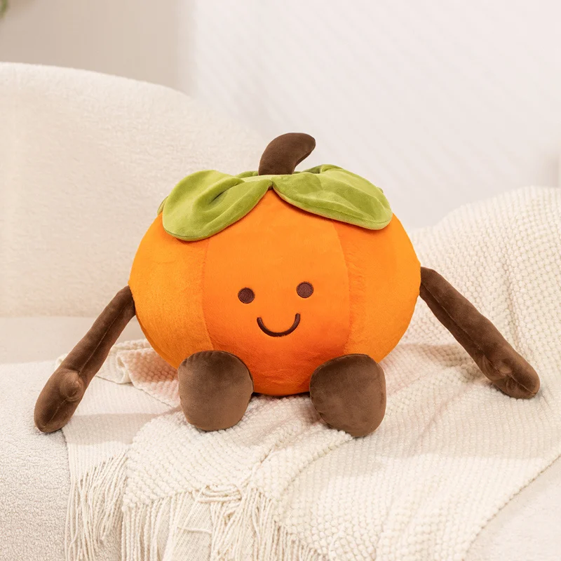 TreasurungU Persimmon Plush Toy Soft Smiling Kaki Plush Pillow Cute Cartoon Persimmon Plush Keychain Birthday Gifts