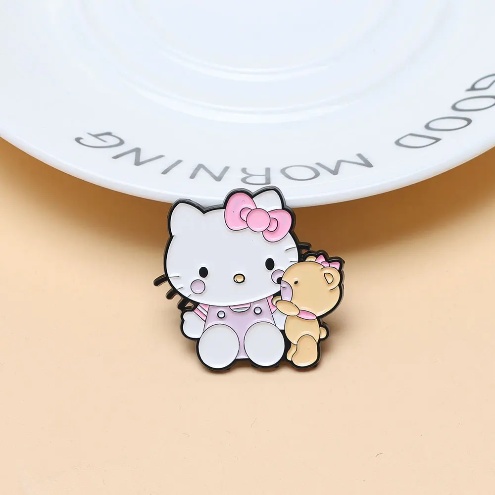 5 pz Anime Kitty Smalto Spille Simpatico Gatto Spille Per Le Donne Spille Da Bavero Distintivo sullo Zaino Accessori Costume Gioelleria Raffinata E Alla Moda Regali