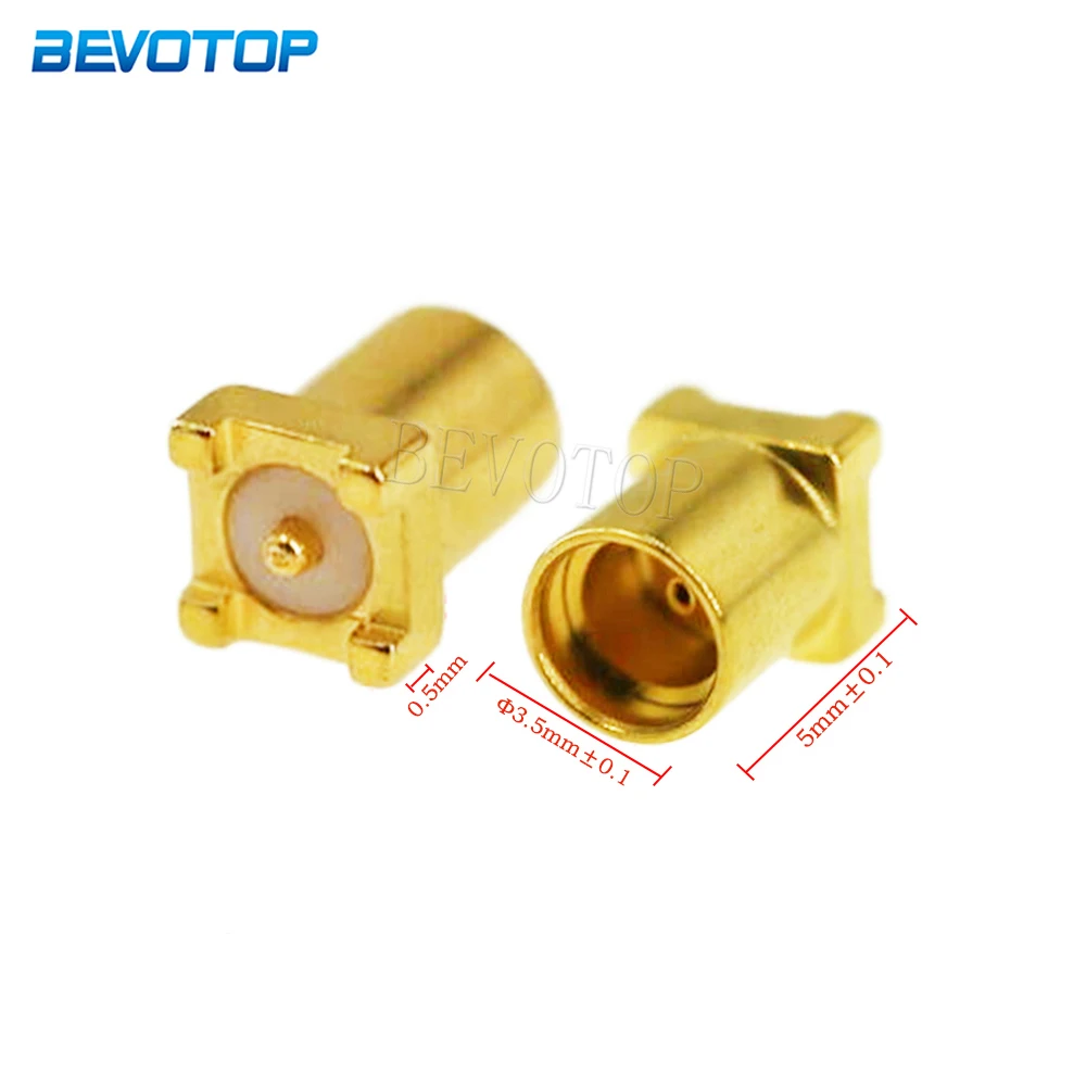 5pcs/Lot MMCX Female Jack SMT Connector PCB Mount With Solder Straight Goldplated 4 Pins MMCX RF Connector 50 Ohm