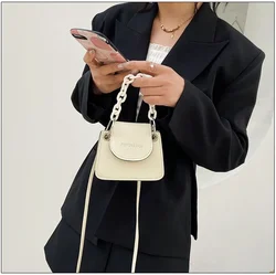 2022 New PU Leather Small Crossbody Bags For Women Chain Female Shoulder Handbags Mini Purses Travel Cross Body Bag