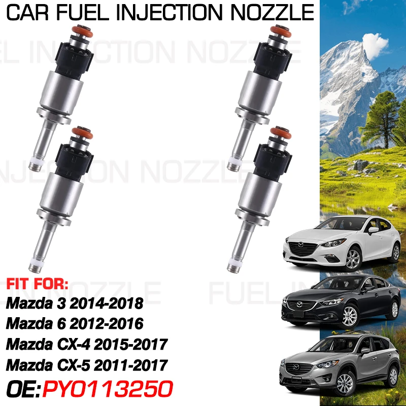 

PY0113250 For Mazda 3 2014-2018 Mazda 6 2012-2016 Mazda CX-4 2015-2017 Mazda CX-5 CX 5 2011-2017 Fuel Injectors Nozzle Injection