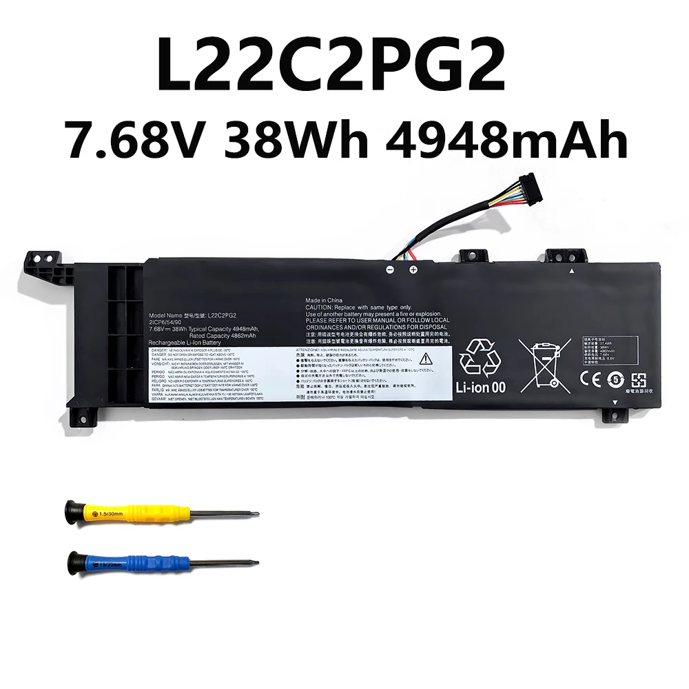 L22C2PG2 7.68V 38Wh 4948mAh Laptop Battery For Lenovo V14 V15 G4 82YT 83GE 82YU 83CQ L22B2PG2 L22D2PG2 with free tools ﻿
