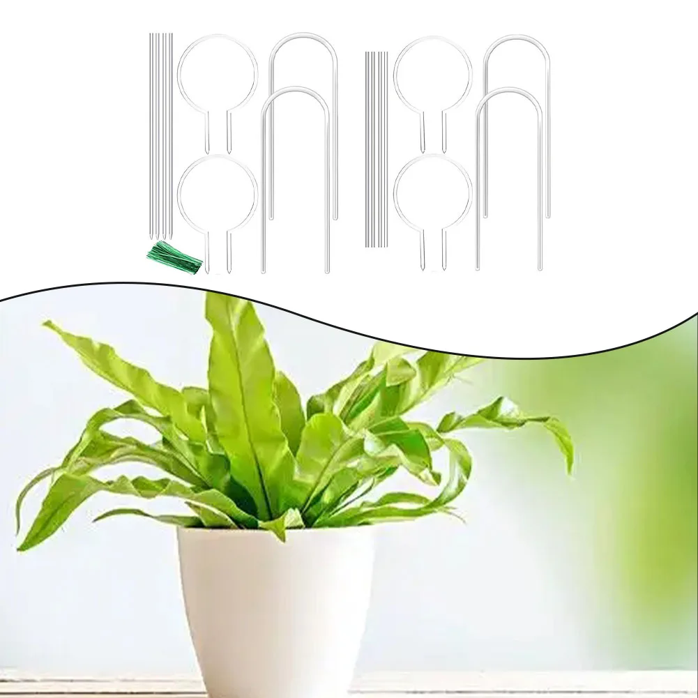 

Прозрачная акриловая опора для вьющихся растений для использования в помещении и на улице, в форме буквы U, круглая и прямая, для оптимального роста