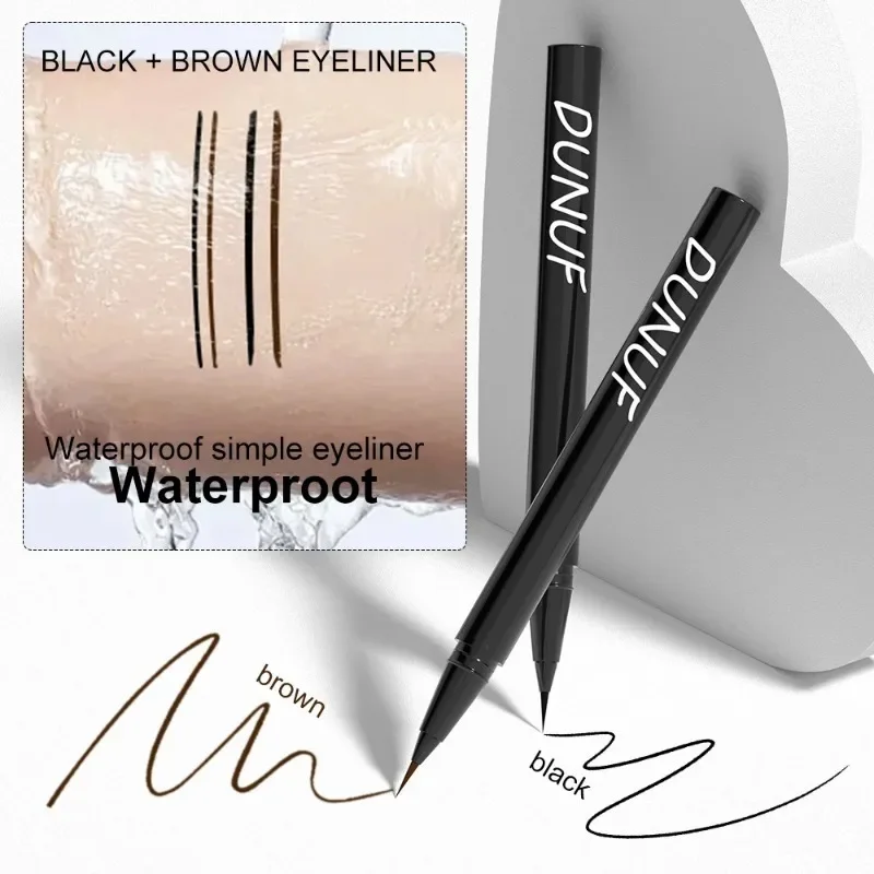 Black Brown Liquid Eyeliner Pencil Ultra-fine 0.01mm Quick Dry Eyeliner Pen Long-lasting Waterproof Eyeliner Makeup for Women