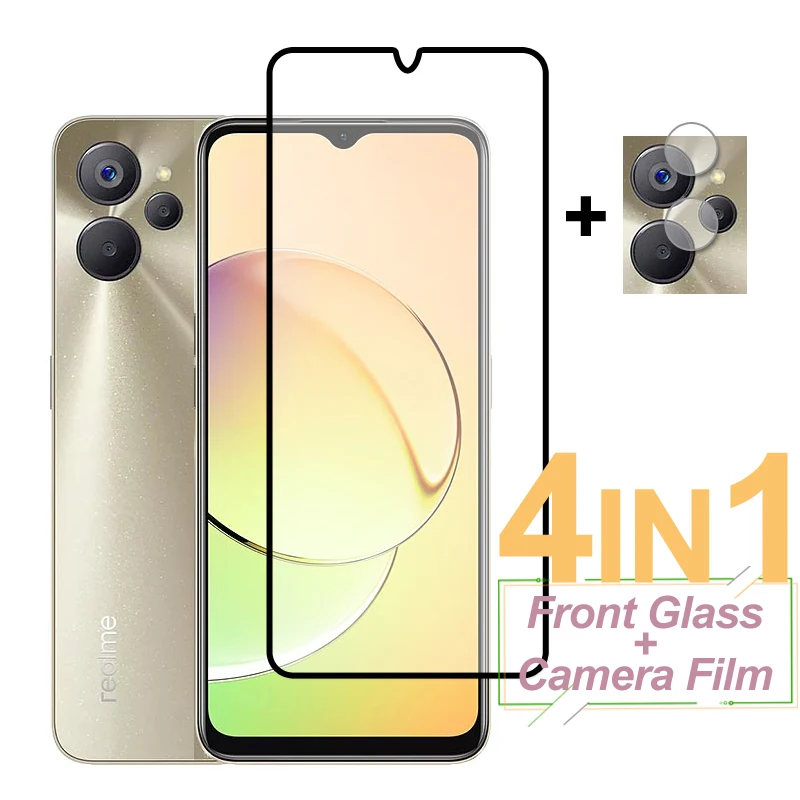 

For Realme 10T Tempered Glass 10 9i 9 Pro Plus 9 8 8i 8S Full Cover Screen Protector Protective Camera Lens Film On Realme 10T