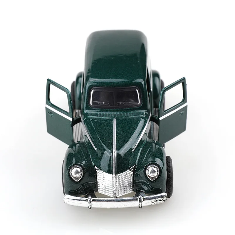 Mini modelo de carro clássico de liga retrô 1:38 simulação de metal pull-back modelo de carro fundido coleção de brinquedos infantis decoração presentes de natal