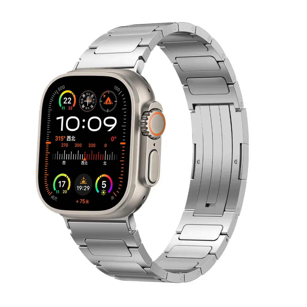 Титановый ремешок для Apple Watch Ultra 2/1 49 мм 10 42 мм 46 мм Браслет-браслет для iWatch 9 8 7 45 мм 41 мм 6 5 4 SE 44 мм 40 мм Correa