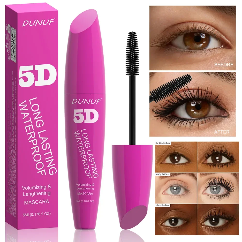 5D Mascara Impermeabile Crema Spessa Snella 24 ore Volumizzante Lash Trucco Ciglia Curling Allungamento Crema Per Ciglia Durata