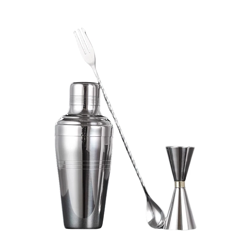 

Cocktail Shaker Bar Set Copper Plated Shaker Barware Set - 3 Pieces Bartender Kit Include shaker (510ml), Jigger & Spoon