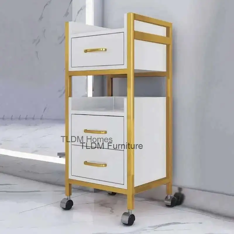

Special Salon Trolleys Cabinet Hair Salon Commercial Furniture Barber Shop Multi-functional Storage Tool Cart with Drawer j