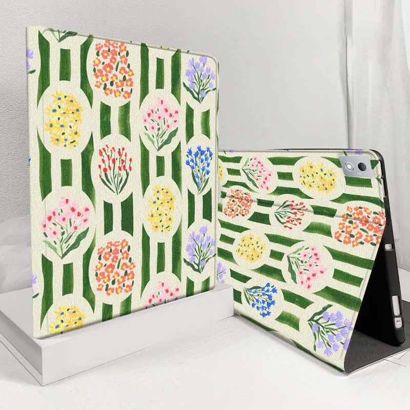 

Чехол с мультяшным цветочным узором для планшетов Lenovo Pad Legion Xiaoxin Tab Y700 K10 M10 P11 3rd Pro GT Plus Gen 5G