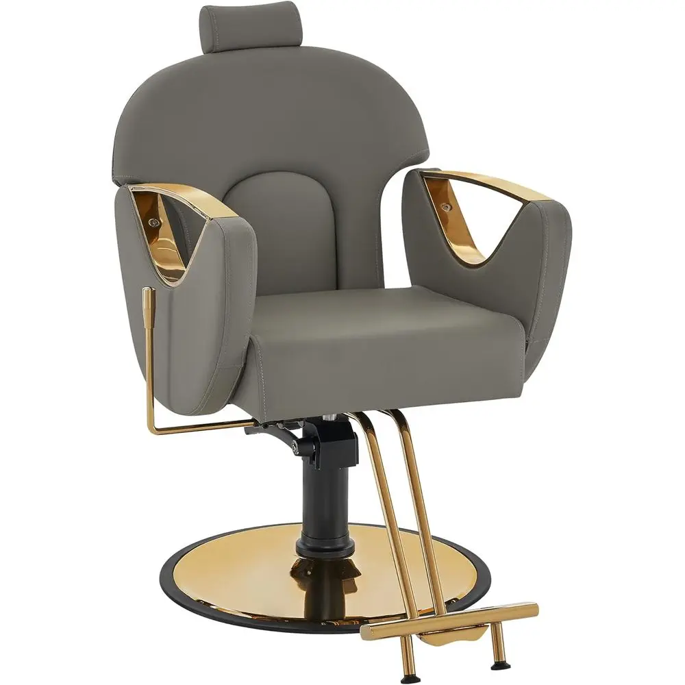 

Классическое парикмахерское кресло с гидравлическим насосом, регулируемое, для салонов красоты и стайлинга, для парикмахеров, модель 9578 (серое)