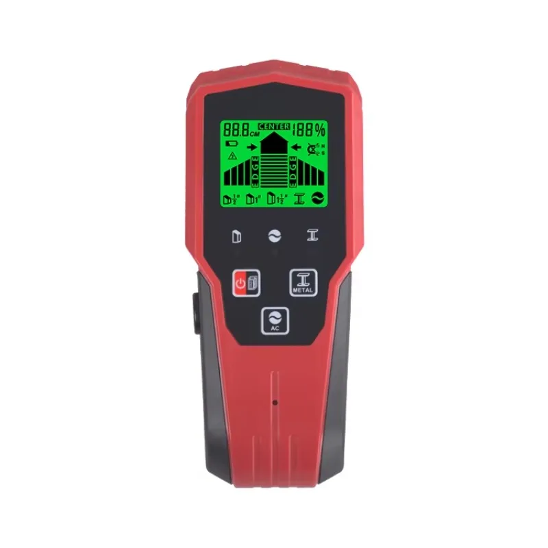 

Finder detects wood and metal studs/AC live wires and ferrous/non-ferrous metals (copper and aluminum)