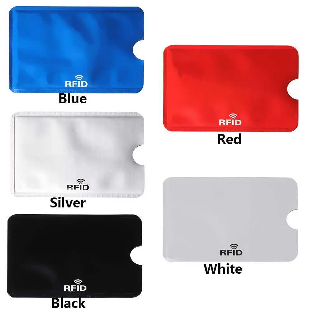 10Pcs RFID Slim Credit Card Protector Safety Anti Theft Blocking Card Holder Sleeve Skin Case Covers Protection Bank Card Case